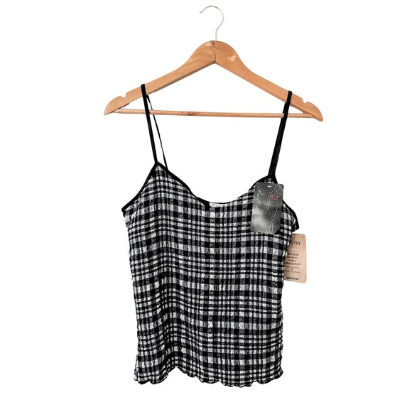 Cinema Etoile Tops - Vintage Deadstock Cinema Etoile Gingham Shelf Bra Cami M Y2K Coquette Balletcore